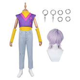 Kpop Demon Hunters Cosplay Kostüm Saja Boys Mystery Saja lila Outfits Cosplay